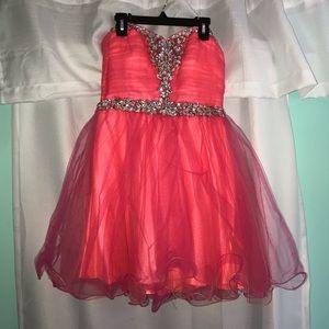 Coral/Hot Pink Homecoming Dress